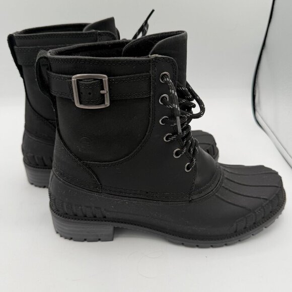 Kamik Shoes - Women's sz 9 Kamik Evelyn black Leather Waterproof Insulated Duck Boots Winter